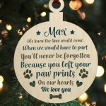 Pet Memorial Wooden Christmas Tree Decoration Personalised