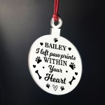 Dog Memorial Engraved Christmas Ornament Dog Memorial Gifts