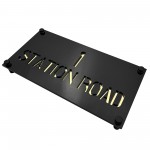 House Sign Door Number Laser Engraved Personalised Address Sign