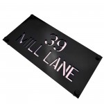 Personalised House Sign Door Number Laser Engraved Address Sign