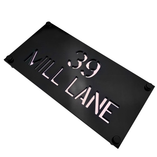 Personalised House Sign Door Number Laser Engraved Address Sign