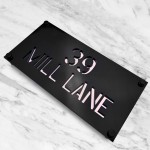 Personalised House Sign Door Number Laser Engraved Address Sign