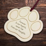 Pet Dog Cat Memorial Bauble Engaved Wooden Bauble Tree Ornament