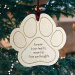 Pet Dog Cat Memorial Bauble Engaved Wooden Bauble Tree Ornament