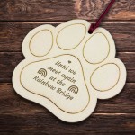 Pet Memorial Wooden Christmas Decoration Engraved Dog Cat