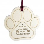 Pet Memorial Wooden Christmas Decoration Engraved Dog Cat