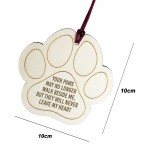 Pet Memorial Christmas Tree Decoration Engraved Wooden Paw Print