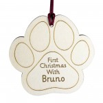 Personalised First Christmas With Dog, Dog Christmas Bauble Gift