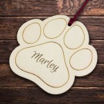 Personalised Dog Christmas Tree Decorations Wooden Engraved Pet