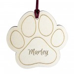 Personalised Dog Christmas Tree Decorations Wooden Engraved Pet