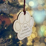 Pet Memorial Wooden Bauble Christmas Tree Decoration Pet Loss