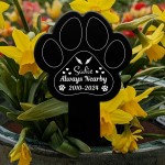 Personalised Pet Memorial Plaque Always Nearby Dog Cat Memorial 