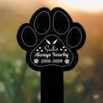 Personalised Pet Memorial Plaque Always Nearby Dog Cat Memorial 