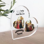 Gifts for AUNT AUNTIE Birthday Personalised Acrylic Heart