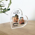 Gifts for BROTHER Birthday Personalised Acrylic Heart Plaque