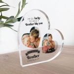 Gifts for BROTHER Birthday Personalised Acrylic Heart Plaque