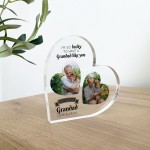 Gifts for GRANDAD Birthday Personalised Acrylic Heart Plaque