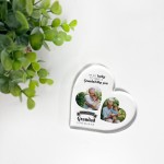 Gifts for GRANDAD Birthday Personalised Acrylic Heart Plaque