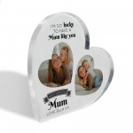 Gifts for MUM Birthday Personalised Acrylic Heart Plaque