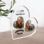 Gifts for MUM Birthday Personalised Acrylic Heart Plaque