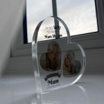 Gifts for MUM Birthday Personalised Acrylic Heart Plaque