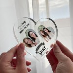 Gifts for SISTER Birthday Personalised Acrylic Heart Plaque