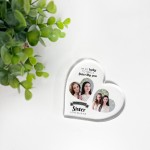 Gifts for SISTER Birthday Personalised Acrylic Heart Plaque