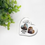 Gifts for Step Dad Birthday Personalised Acrylic Heart Plaque