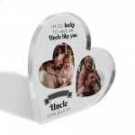 Gifts for Uncle Birthday Personalised Acrylic Heart Plaque