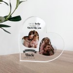 Gifts for Uncle Birthday Personalised Acrylic Heart Plaque