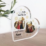 Auntie Aunt Gifts For Christmas Personalised Acrylic Heart