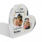 Gift For Brother Christmas Personalised Acrylic Heart Plaque