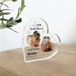 Gift For Brother Christmas Personalised Acrylic Heart Plaque