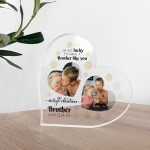 Gift For Brother Christmas Personalised Acrylic Heart Plaque