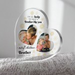 Gift For Brother Christmas Personalised Acrylic Heart Plaque