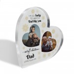 Dad Gifts For Christmas Personalised Acrylic Heart Plaque