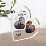 Dad Gifts For Christmas Personalised Acrylic Heart Plaque