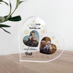 Dad Gifts For Christmas Personalised Acrylic Heart Plaque