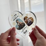 Dad Gifts For Christmas Personalised Acrylic Heart Plaque