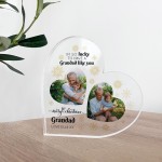 Gift For Grandad Christmas Personalised Acrylic Heart