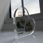 Gift For Grandad Christmas Personalised Acrylic Heart