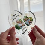 Gift For Grandad Christmas Personalised Acrylic Heart