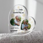 Gift For Grandad Christmas Personalised Acrylic Heart