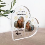 Gift For Mum Christmas Personalised Acrylic Heart Plaque