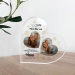 Gift For Mum Christmas Personalised Acrylic Heart Plaque