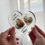 Gift For Mum Christmas Personalised Acrylic Heart Plaque