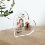 Nanny Gifts For Christmas Personalised Acrylic Heart Plaque 