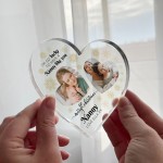 Nanny Gifts For Christmas Personalised Acrylic Heart Plaque 