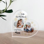 Step Mum Gifts For Christmas Personalised Acrylic Heart Plaque