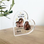 Uncle Gifts For Christmas Personalised Acrylic Heart Plaque